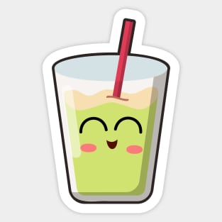 Kawaii Cute Avocado fruit juice drink Sticker